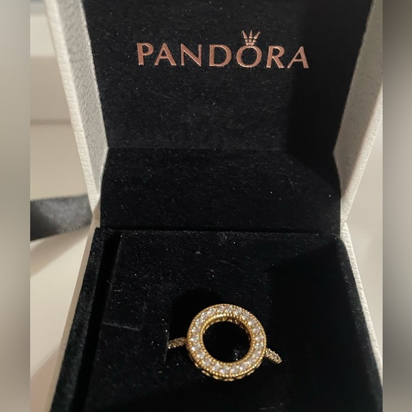 Pandora Jewelry - Pandora sparkling halo ring gold plated